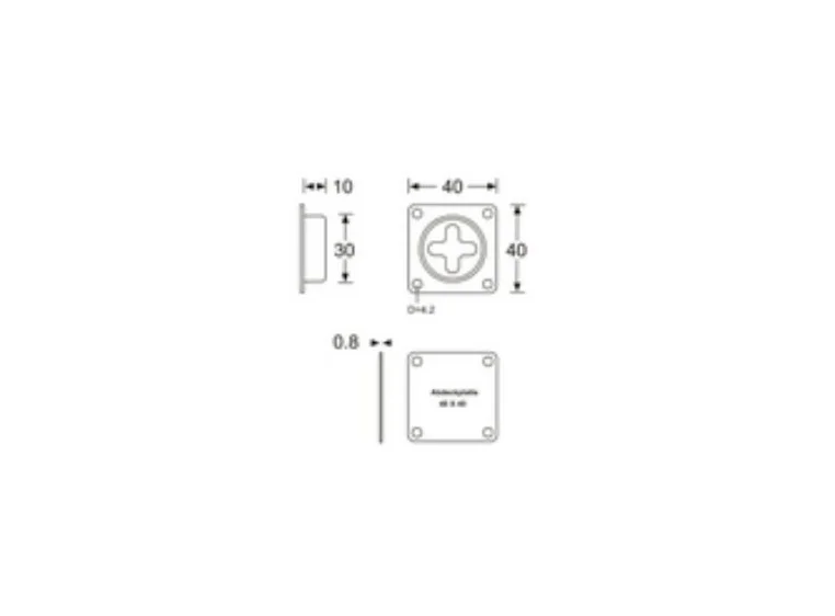 Adam Hall Hardware Case Connection System - Recessed Cup for 